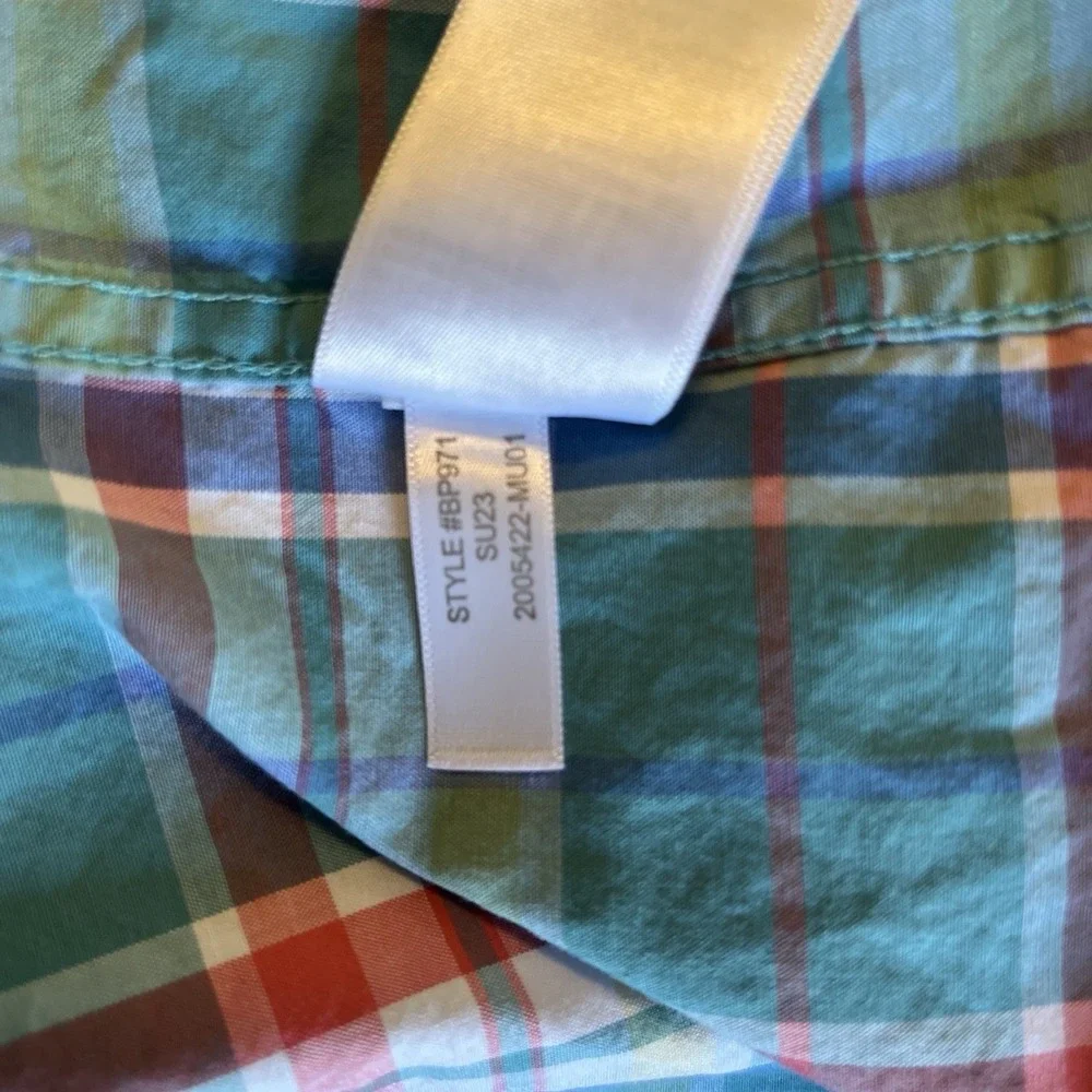 J.Crew Mens XL‎ Flex Washed Plaid Button Down Shirt Stretch Long Sleeve BP971